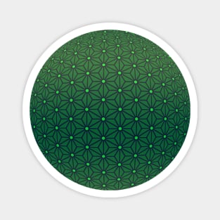 Circular hemp pattern design - asanoha Magnet